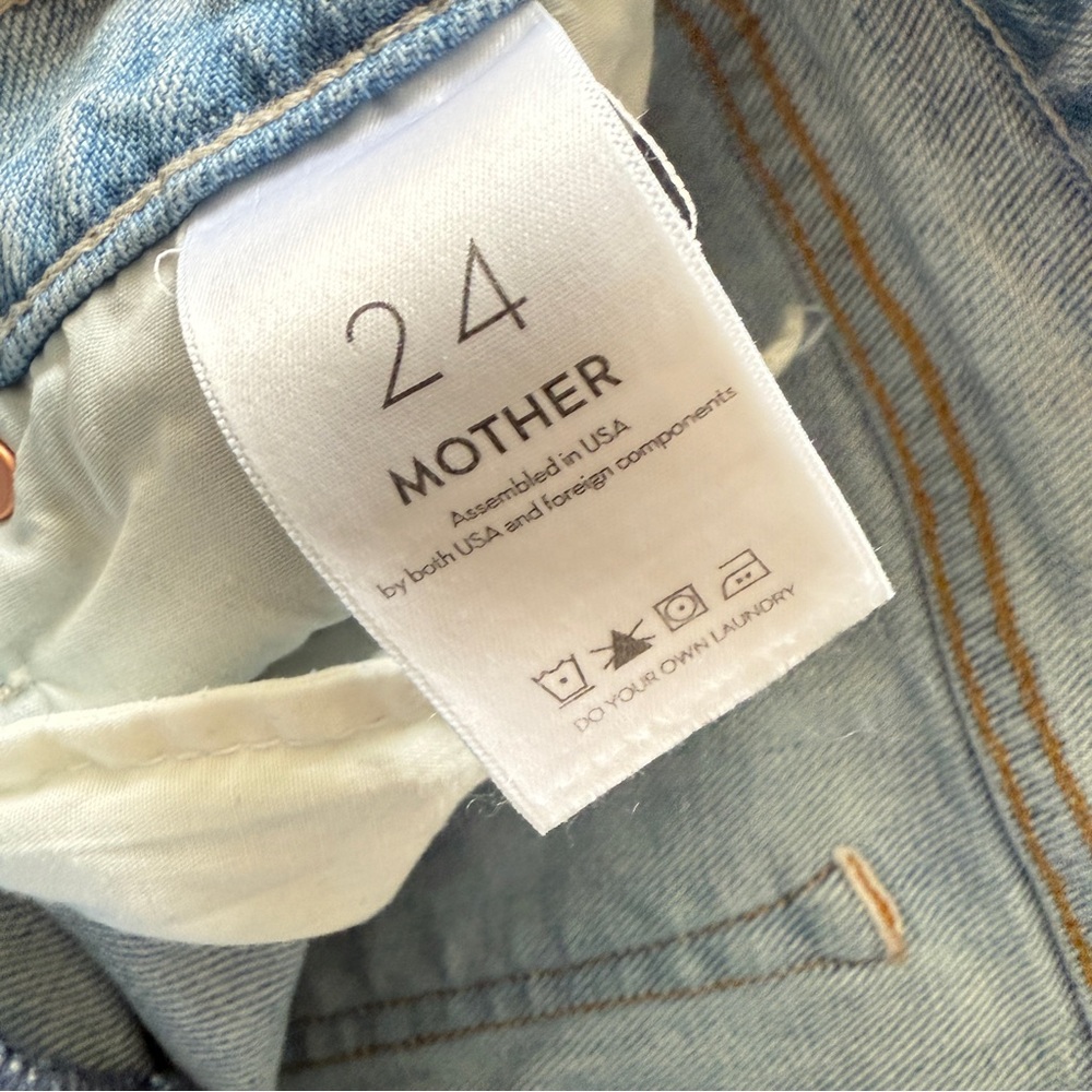 Mother Superior Jeans The Rascal Undone Hem Vacation Temptation sz 24 - Picture 9 of 11